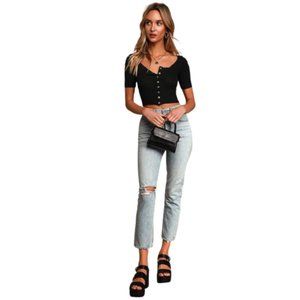 Free People New W/ Tags Little Cutie Ribbed Cardi